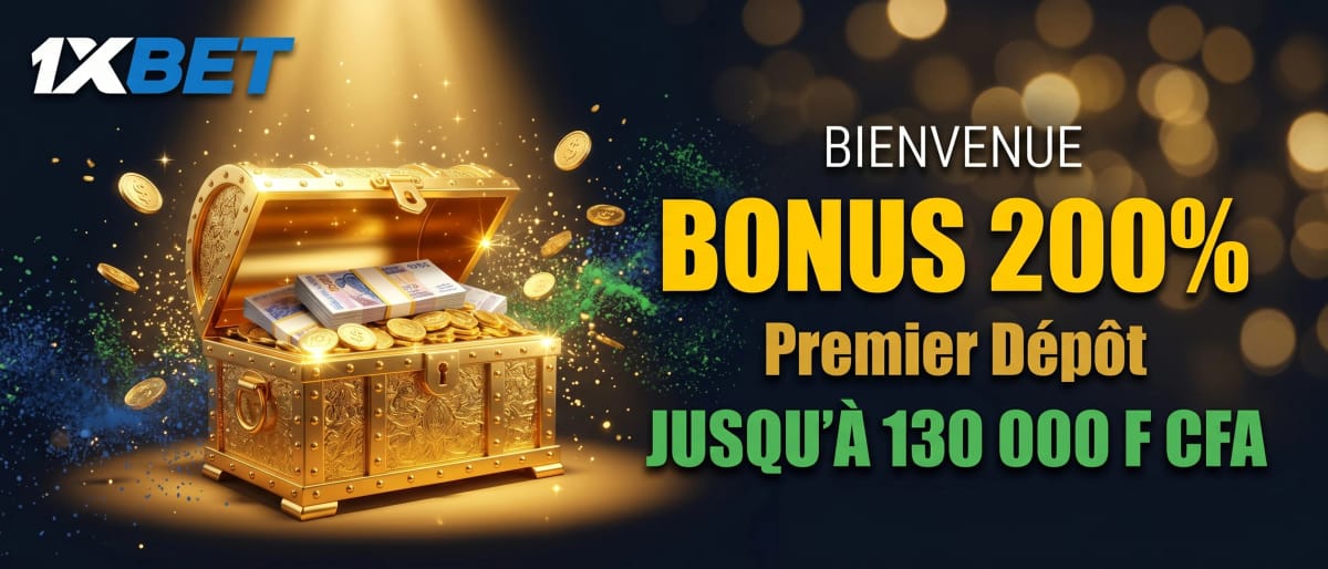 Bonus de Bienvenue 200% jusqu'à 130 000 F CFA