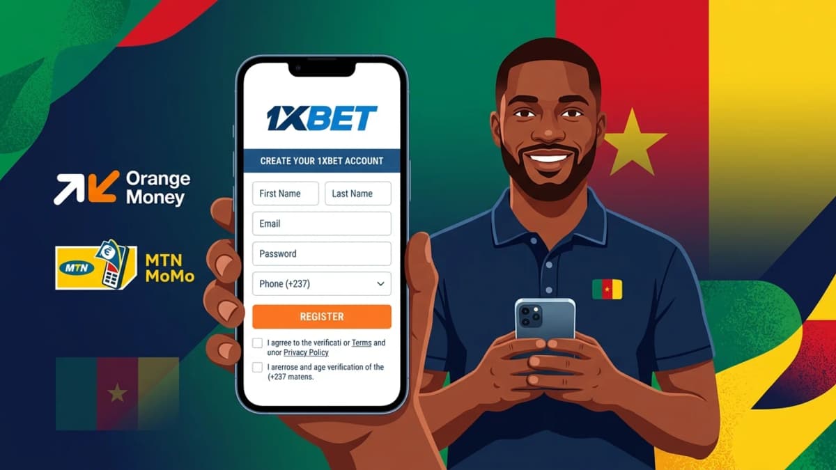 Comment s'inscrire sur 1xBet Cameroun : Guide complet 2026